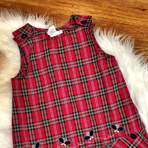 Robe Fille Bonnie Jean Rouge à Fleurs - Taille 8 (Girl's) - Manches 3/4 - Occasion Très Bon état